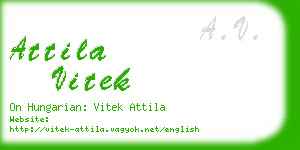 attila vitek business card